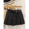 Skirts Skirt For Women Preppy Suit Pleated Autumn High-waisted Slim A-line Miniskirt Gentle Temperament Versatile Slight Strech