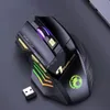 Wireless Gaming Mouse USB IMICE GWX7 3200DPI Dual Mode Oplaadbare 7 toetsen 24GHz stille Bluetooth 7 Color Breathing LED 240419