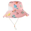 Berets 2 paczki czapki słoneczne osłona ochrona dzieci Ochrona Słońca Regulowana letnia dzieci różowa dziewczyna