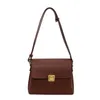 Bag 2024Spring Autumn textura sênior Lady Retro One-ombro Mulher Fashion Street Fried Wemen Small Square