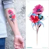 Trasferimento tatuaggio tatuaggi temporanei tatuaggi impermeabili di tatuaggi temporanei fiore di fiore di loto maniche da tatuaggio da donna maniche a braccio da polso tatuaggio finta ragazza 240427