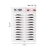 Transfert de tatouage Vente 6d Sticrows Sticker 4D Coiffes comme le maquillage des sourcils Emplaiping Facile Facile à porter des autocollants de tatouage à sourcils naturels durables 240426