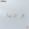 Orecchini per borchie 1 paio Drop 925 Sterling Sterling Bright Cubic Zircon Star Wedding Brincos Girls Gioielli