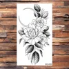 Tattoo -overdracht Zwarte henna vlinder Tijdelijke tatoeages voor vrouwen Girls Snake Flora Fake Gems Tattoo Sticker ARM NEK TATOOOS Zomerstijl 240426