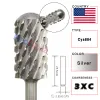Bits NAILTOOLS 6.6 Silver Large Barrel Round Smooth top nail drill bits Milling Cutter manicure pedicure filing