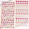 Tattoo Transfer New 3D Heart Rhinestone Face Diamonds Sticker Face Gems Jewels Stickers Makeup Crystals Glitter Face Festivals Accessories 240426