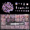 3100 st lyxvita rosa ab nagelkonst strass kristaller set kit ädelstenar 3d diamant dekoration manikyr 21 form 1 st plocka upp penna 240415