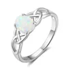 Klusterringar 925 Sterling Silver Fashion Hollow Opal Stone Gem For Women Party Wedding Engagement Fine SMEEXCHIORY STORLEK 6-10 ANILLOS ANEL