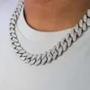 AAA Gems Mens Hip Pop Jewelry 10 mm 925 STERLING Silver Iced Out VVS Moisanite Monaco Cuban Link Chain Collier