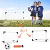 Soccer 2in1 Mini Mini Football Soccer Ball Goal Folding Post Net + Pump Kids Sport Indoor Games Outdoor Toys Kids Sports Training Equipment