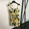 Rose Print Sling Dresses For Women Fashion Luxury Party Sexy Skirts Vacation Style Short Dress Clothing