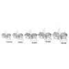 Stud 40/20/12Pair/ Set Classic Fashion Color Cz Element Earrings For Women Crystal Zircon Studs Earring Mens Jewelry Wholesale Drop D Dhck1