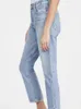 Jeans pour femmes femmes hautes taille pantalon de denim bleu clair printemps et d'été décontractés