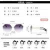 Sunglasses Octagonal Borderless Sunglasses for Womens Retro Metal Sunglasses UV Protection New Fashion Cutting Glasses UV400 Sunglasses Q240425