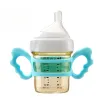Nourrir la bouteille de silicone pour la bouche large bouteille de bébé poignée de poignée pour les bouteilles de lait universelles accessoires de bouteille résistante à la chaleur
