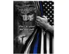 3x5ft Jesus Christian Thin Blue Line Flags Billiga ett lager dubbelsidans utskrift med 80 blödning av leverans7020429