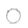 Steinring Mosang weiblich 925 Sier Ring Sparkling Diamond Instagram Ring Shake geradereihe Zweigreihenreihe Ring Luxus -Set