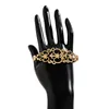 Braccialetti di zirconi cavi grotici eleganti in metallo ad largo metallo per donne gioielli di moda accessori minimalisti