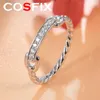 Cluster ringen Cosfix echte briljante Moissanite Ring Origineel 925 Sterling Silver Engagement Wedding For Women Luxury Quality sieraden
