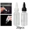 Storage Bottles 20Pcs Water Set 30ml With Twist Caps Dispenser Sharp Mouth Pointed Containers For Makeup Glue