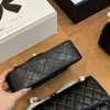 Bolso de bolsos Bolso para mujeres Nuevo cuero casual pequeño estilo fragante Cf Diamond Grid Bag Bag Caviar Cava Cow Wide Bolsa Cadena Correa Bagbody Crossbody Bag