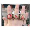 Three Stone Rings High Quality 3Pcs 1985 2004 2006 Misi Baseball ship Ring Set Sec Sports Jewelry Fans Us Size 11 DropDhrv03324819