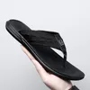 Slippers Men Shoes Italian Leather Beach Summer High Quality Big Size 38-44 Slip On Flats Male Flip Flops Mens Sandals