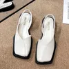 Sıradan Ayakkabı 2024 Yaz Zarif Kadın Sandalet Moda Düz Topuk Sığ Ağız Partisi Meydanı 35-41 Toe