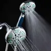 Bathroom Shower Heads 6 High Pressure Shower Head Combo Luxury 48 Settings Rainfall Hand Chrome 6745