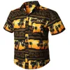 Camicie casual maschile camicie hawaiane stampare a manica corta floreale a manica corta floreale giù camicia tropicale per uomo spiaggia di vacanza estiva aloha maglietta 240424