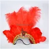 Hoofdbanden Indian Crystal Crown Feather Party Festival Celebration Hoofdtooi Carnival Headpiece Hoofddeksel Halloween Nieuwe drop levering J DHLFB