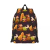 Backpack Fall Trees Leaves Squirrels Rabbits Unisex Travel Bag Schoolbag Bookbag Mochila