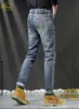 Designer jeans jeans europeo autunno inverno nuovo prodotto di alta qualità vaccino magro slim fit piccoli piedi lunghi pantaloni lunghi giovani alla moda