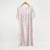 Femmes Robes florales de soie coton