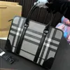 10A Fashion Trendy Unisex Laptop Bags Bags Lattice Business Bag Briefcase Luxury Designer Business Quality Handbag 230715 Shoulder Stri Ufqh