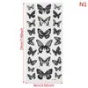 Tatueringsöverföring 10blad 3D Butterfly Tillfällig tatueringar Vattentät Small Body Art Fake Tatto Flash Tatoo Wrist Foot Hand Tillfällig Tattoo Sticker 240427