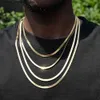 Collares colgantes para hombres collar de cadena de serpiente de hip hop nuevo accesorios de plata de moda accesorios de joyería regalos de fiesta Q240426