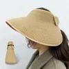 Brede rand hoeden zomer hoed stijlvolle opvouwbare zonbescherming met strikdecor voor vrouwen tuinieren visreizen dames
