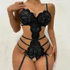 Women's Sleepwear Sexy Bodysuit Woman Lingerie Babydoll Lace Dress Lingerie Porno Erotic Sexy Lingerie Set Sex Wedding Comes Erotic Garter Y240426