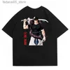 T-shirts voor heren Japanse anime kleding Cartoon fushiguro toji grafische t-shirt heren mode oversized manga dames top Q240426