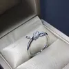 Women Band Tiifeany Ring Jewelry v Gold High End Twisted Knot Diamond Womens 18K Rose Rope Proposlo