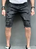 Jeans masculinos Mens verão curto buraco ultrafino de cinco pontos de comprimento da rua de rua