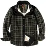 Corduroy Plaid Shirt Jacket Men Autumn Winter Darm Darm Warm Mility Wool Fleece Coats Camisa Masculina Chemise 240425