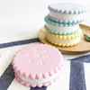 Kontakta lins Tillbehör Cartoon Cookie Dubbelkontaktlinser Box Blue Gul Pink Contact Lens Case For Eyes Care Kit Holder Container Gift Kontakter D240426