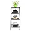 4 Tier Widen Ladder Shelf Bookshelf Rack Vintage Bookcase Shelf Storage Organizer Wood and Metal Bookshelf Rack