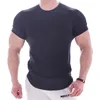 2024 Summer Sports T Shirt Men Gyms Fitness Kort ärm T-shirt Mannen Quick-Dry Bodybuilding Workout Tees Tops Men Clothing 240425