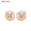 Серьги -грибы Memnon Jewelry Summer Vintage Fans for Women Hearts Серьга 925 Серебряное серебряное уходы Fine ER0298