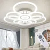 Ceiling Lights LED Modern 9Rings 120W Stepless Dimming Chandelier Support Remote Control For Living Room Bedroom Kitchen