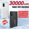 Mobiltelefon Power Banks Nya 30000mAh Power Pack 120W Ultra Fast Charging Portable Battery Charger Power Pack 100% Lämplig för iPhone Samsung 240424