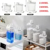 Liquid Soap Dispenser 1100/1800/2300Ml Refillable Laundry Detergent Empty Tank For Powder Softener Bleach Storage Container With Labels